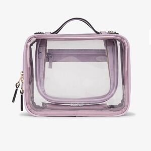 Calpak Medium Clear Cosmetic Case in Lavender